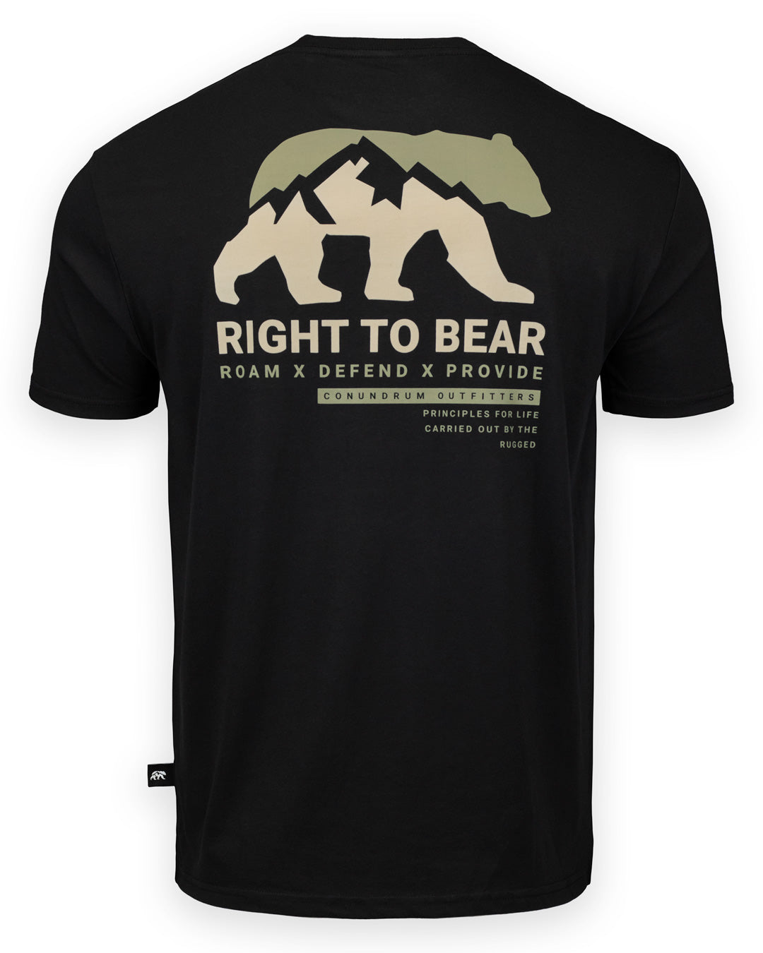 Bear Rights short sleeve - black back print