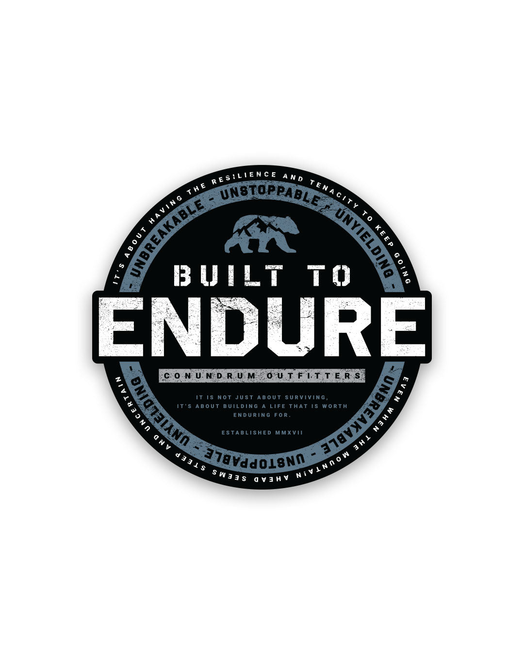Endure Sticker - Dusky Blue