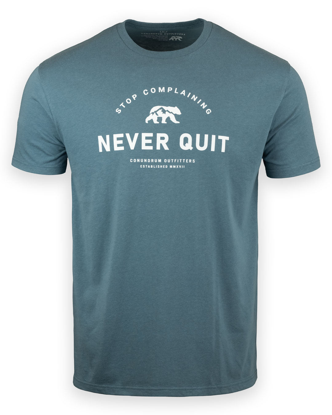 Never Quit Short Sleeve in Runoff Blue