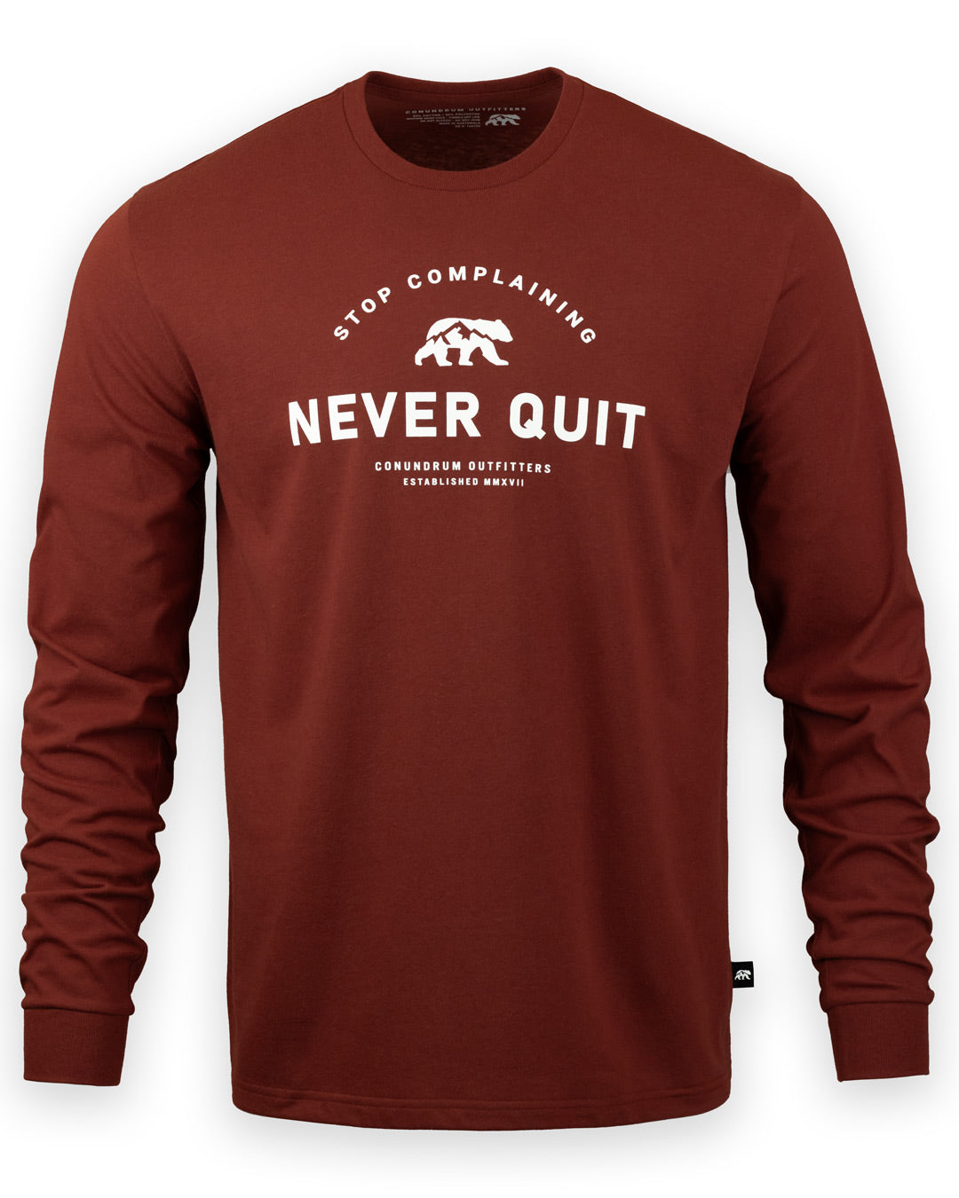 Never quit long sleeve - Dark Ember
