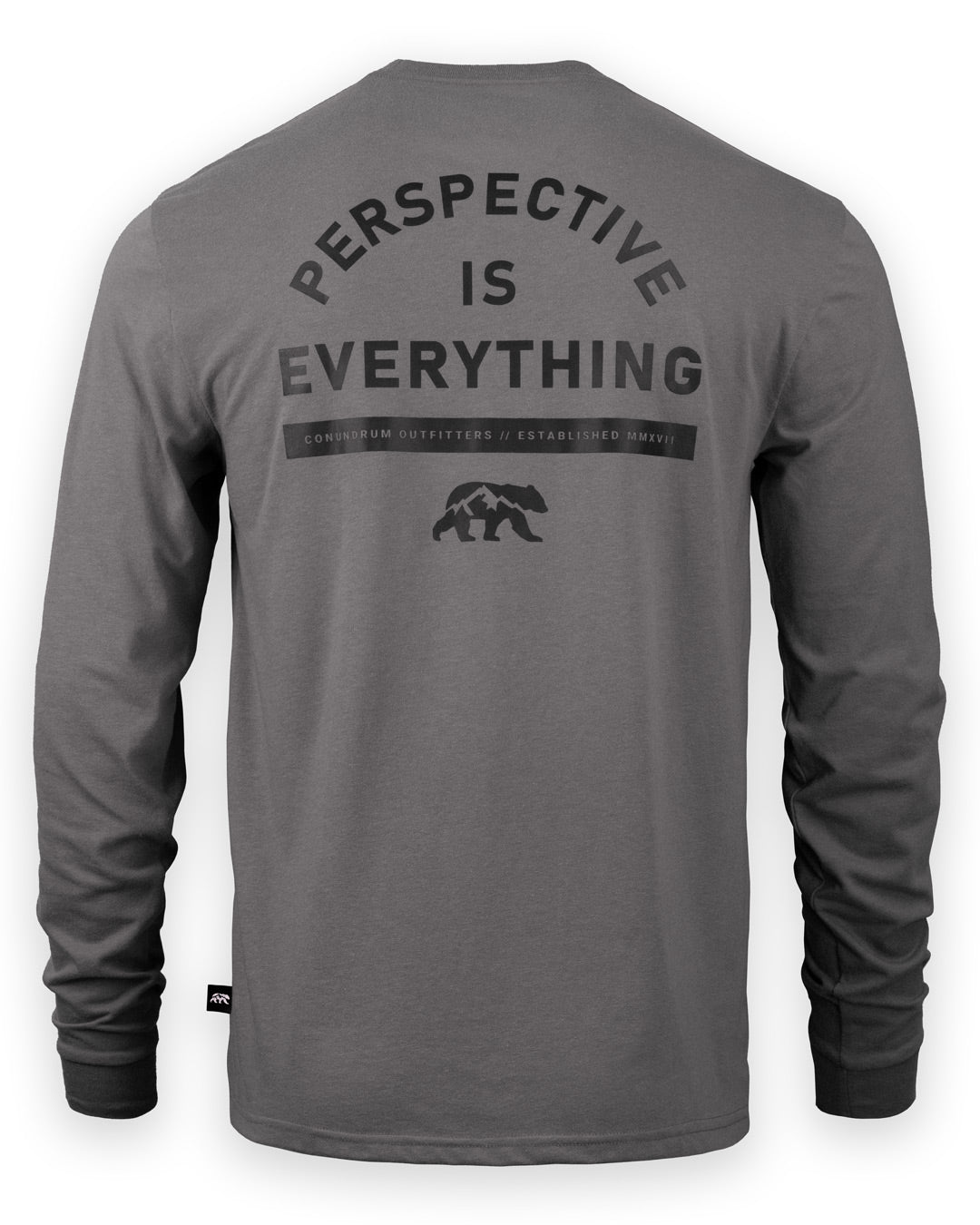 Perspective long sleeve - Metal Grey back print