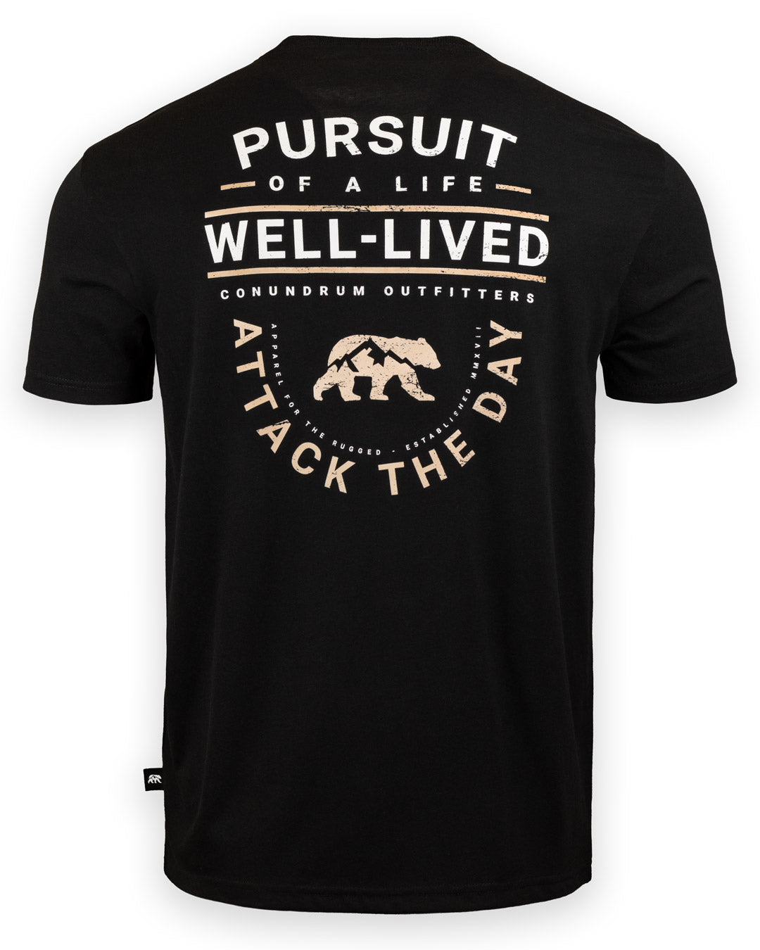 Pursuit short sleeve - black back print