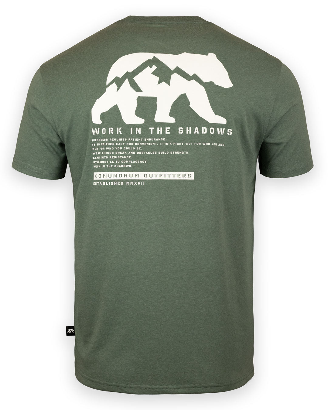 Shadow short sleeve - Spruce green back print