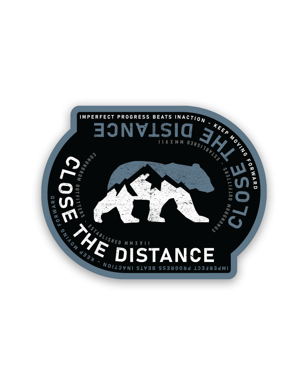 Distance Sticker - Dusky Blue