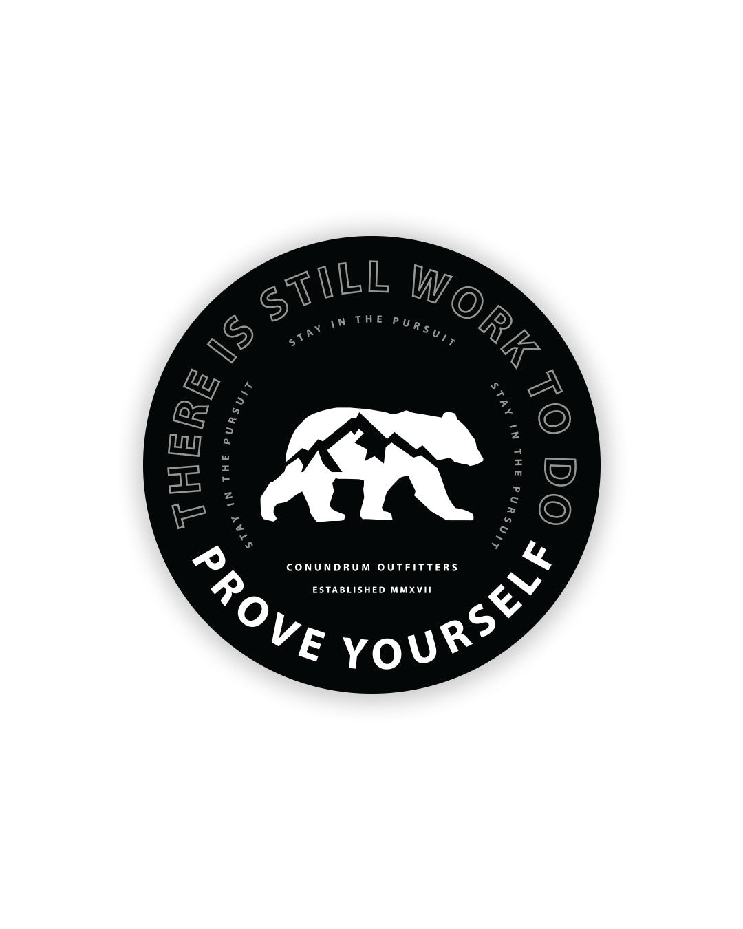 Prove sticker white and black