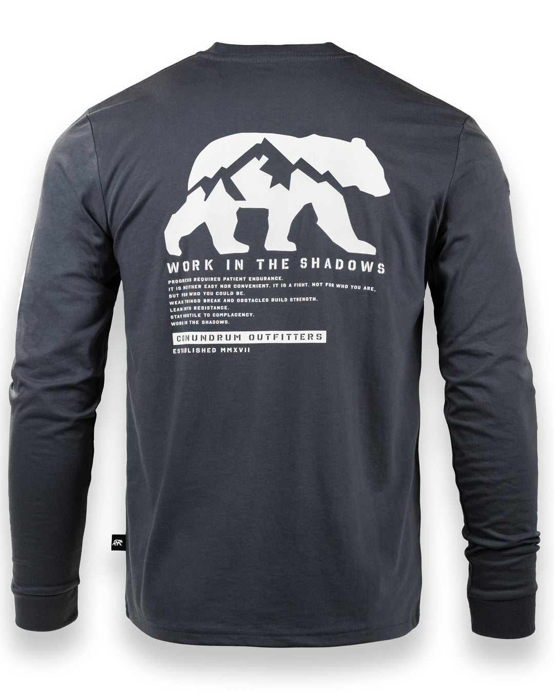 Shadow long sleeve - midnight back print