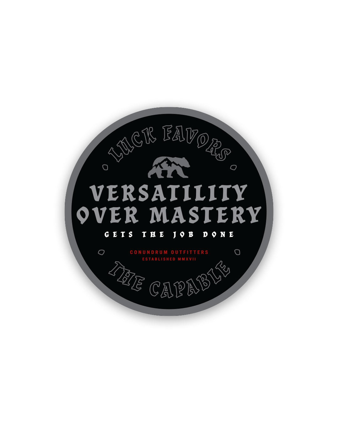 Capable sticker - black