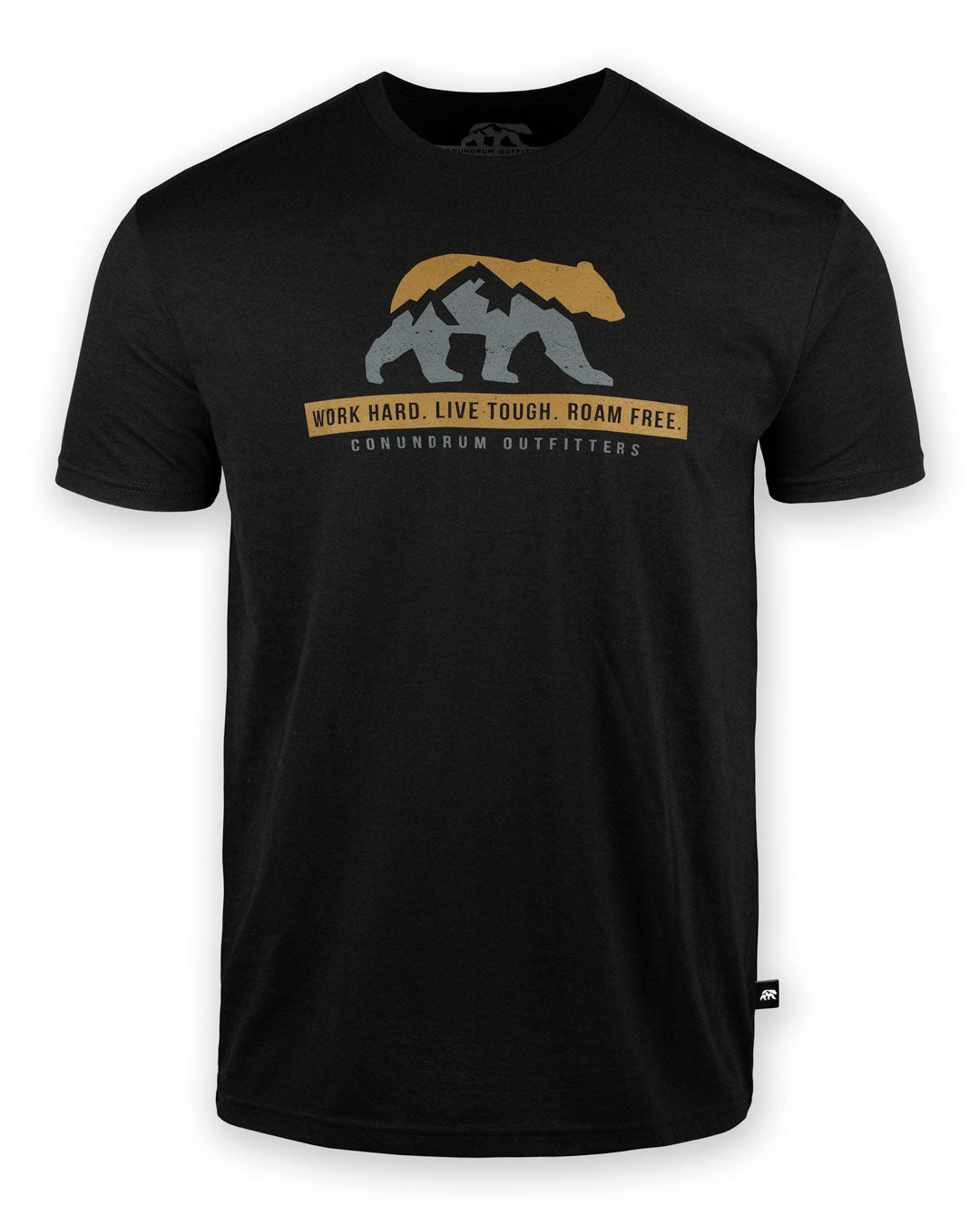 Live Tough 50 50 blend black short sleeve
