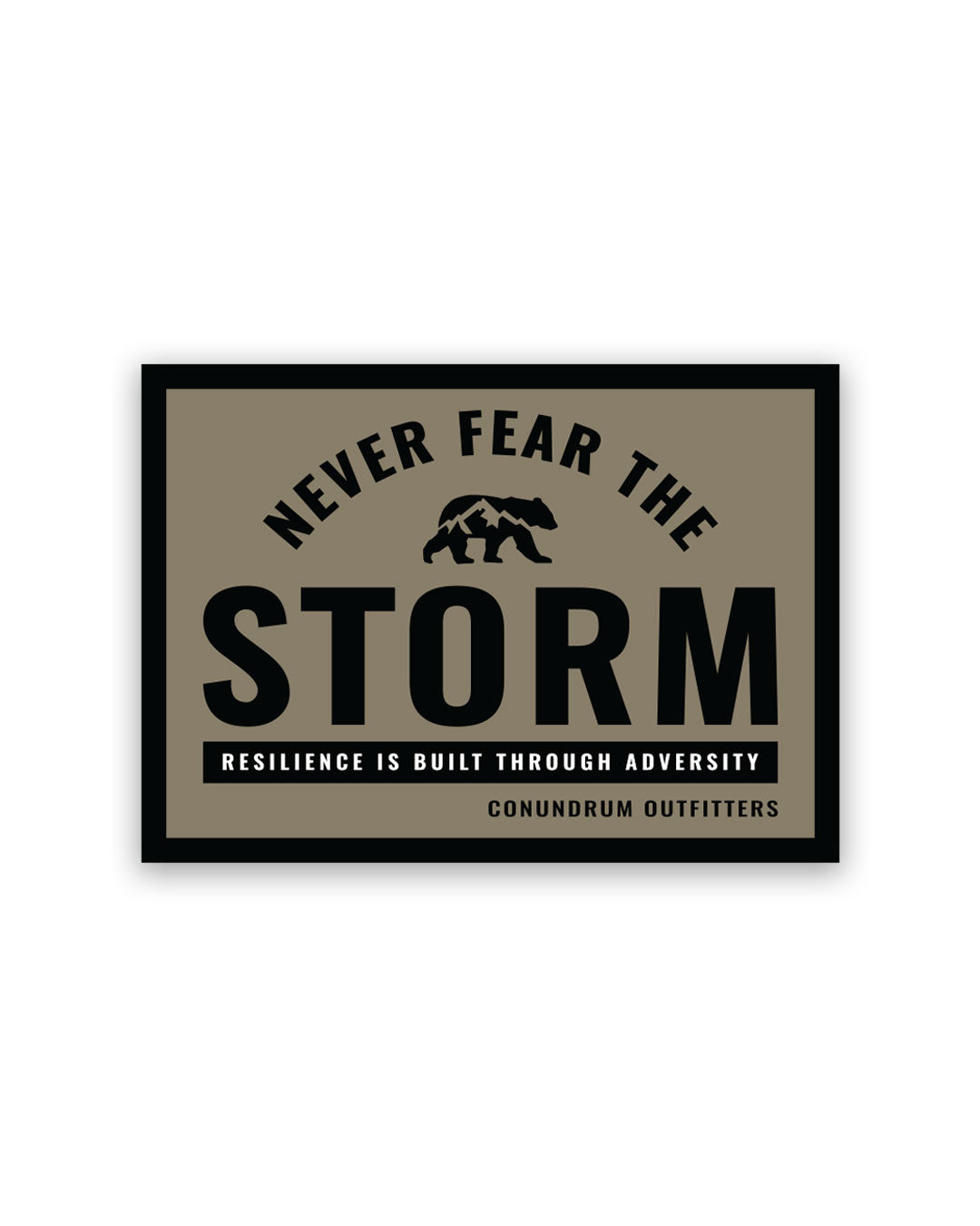 Storm sticker in desert tan color