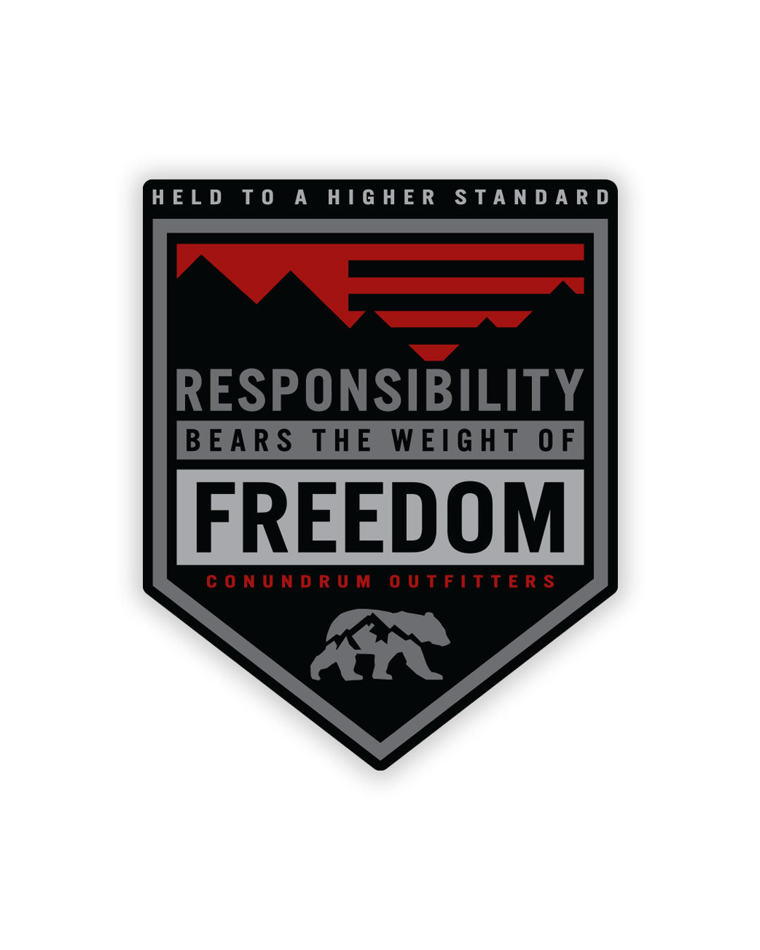 Freedom Sticker - Grey